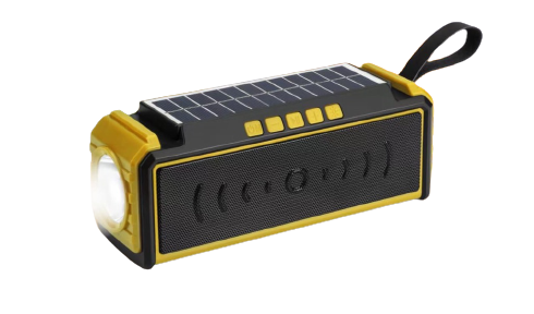Boxa Portabila MF-209 GALBENA Bluetooth USB Lanterna cu incarcare solara